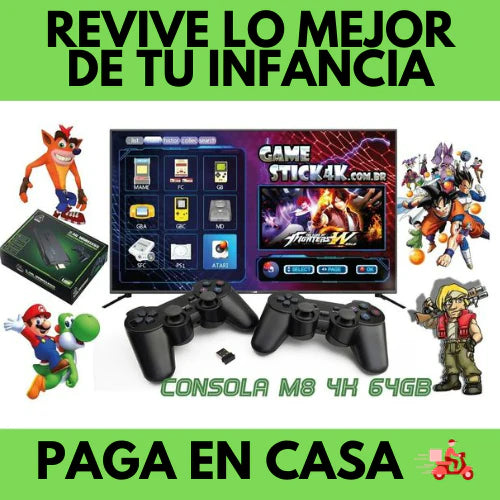 🎮GameStick® Consola 4K + 15.000 Juegos + 2 Mandos